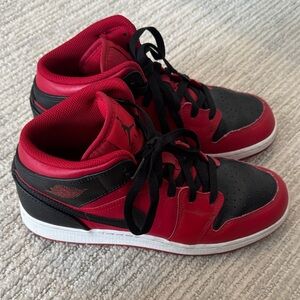Nike Air Jordan Black and Red Sneakers